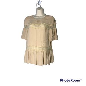 Daniel Cremieux Short Sleeve Ruffled Top